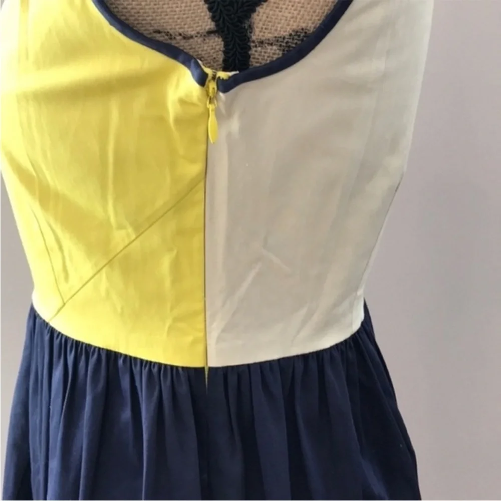 KATE SPADE Cotton Poplin Colorblock A-Line Dress Size 2